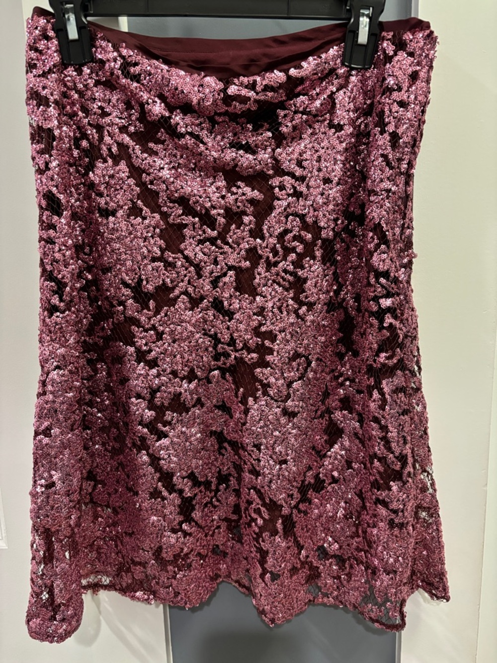 Rachel Comey Dusty Rose Embroidered A-Line Skirt